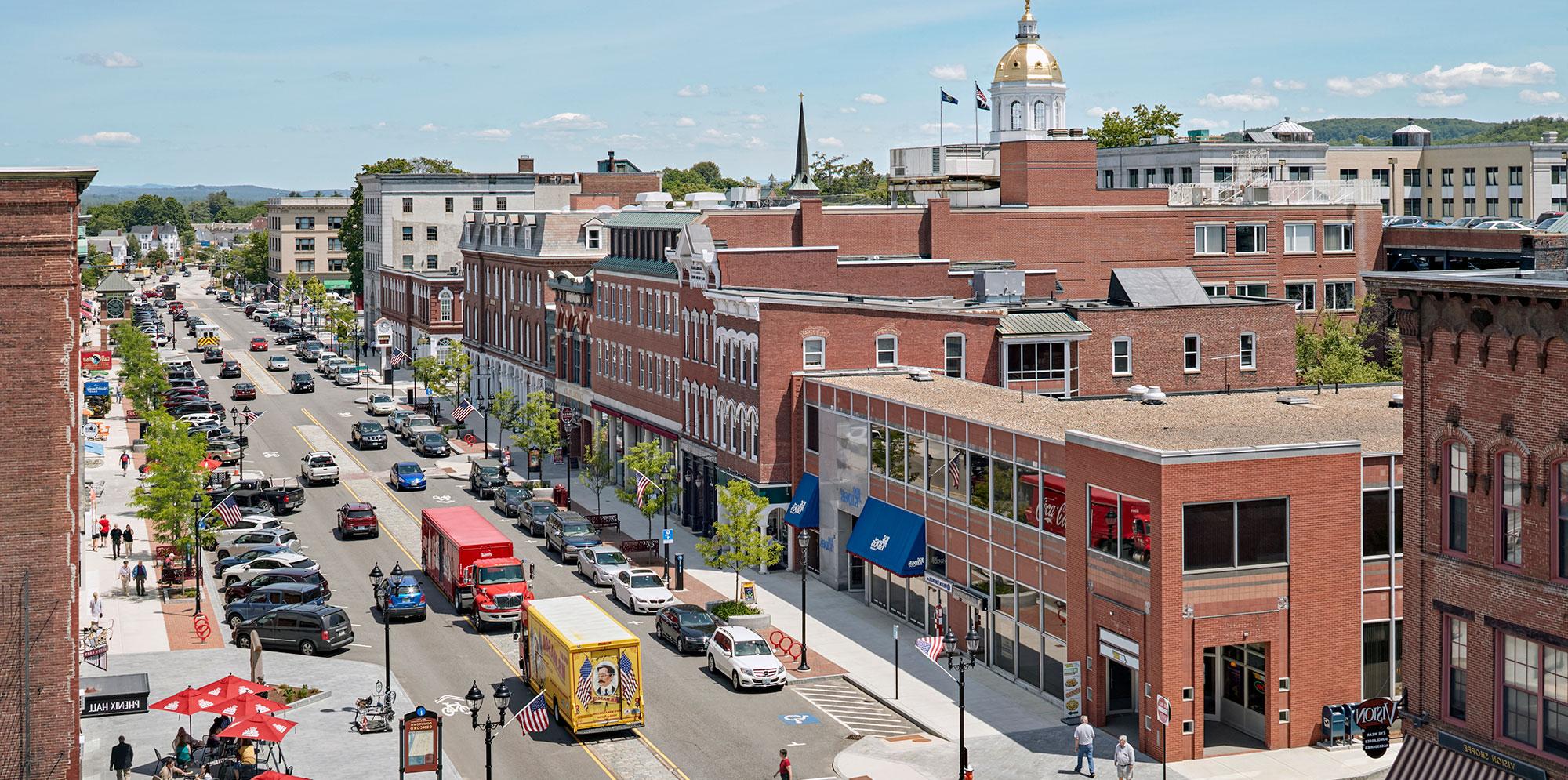 Concord Streetscape aerial view